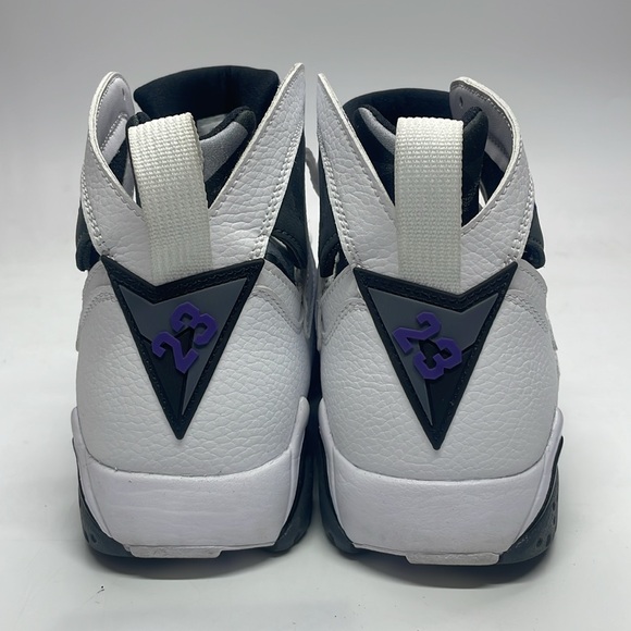 Men’s Air Jordan 7 Retro White/Gray/Purple CU9307-100 USED Size 9.5 without box - Picture 4 of 11